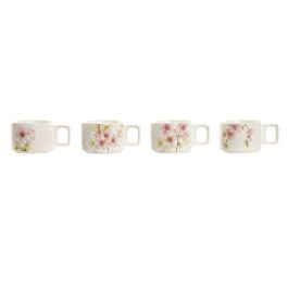 Cafe Romantico DKD Home Decor Rosa Blanco 11 x 27 x 11 cm Set de 4