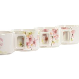 Cafe Romantico DKD Home Decor Rosa Blanco 11 x 27 x 11 cm Set de 4