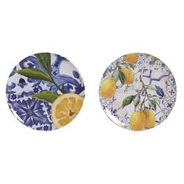 Plato Mediterraneo DKD Home Decor Azul Amarillo 20 x 1 x 20 cm (6 Unidades) Precio: 13.9149996612. SKU: B12LMSNS9H