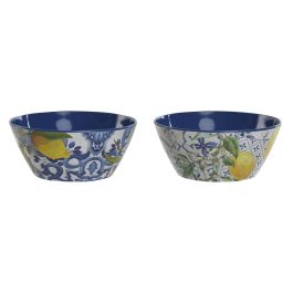 Bol Mediterraneo DKD Home Decor Azul Amarillo 13 x 5.3 x 13 cm (6 Unidades) Precio: 12.705000072599999. SKU: B18GTGW8GJ