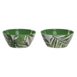 Bol Tropical DKD Home Decor Verde Blanco 13 x 5.3 x 13 cm (6 Unidades) Precio: 12.705000072599999. SKU: B1FF9RHK8Z