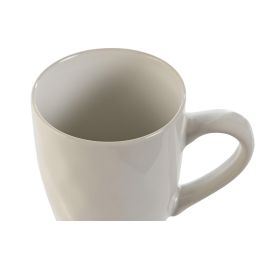 Mug Moderno DKD Home Decor Blanco 8.5 x 10.5 x 13 cm (6 Unidades)