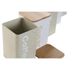 Bote Basicos DKD Home Decor Beige Gris 10 x 14.5 x 10 cm (6 Unidades)