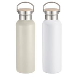 Botella Basicos DKD Home Decor Beige Blanco 7 x 25 x 7 cm (2 Unidades)