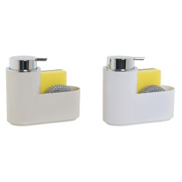 DKD Home Decor Dosificador Basicos para Estropajo Beige Blanco 7.5 x 15 x 17 cm (2 Unidades) Precio: 11.88999966. SKU: B197TRMCCV