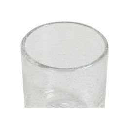 DKD Home Decor Vaso Básicos Cristal Transparente 320ml, Set de 6, Diámetro 8.3cm, Alto 9.3cm, Apto Microondas y Lavavajillas