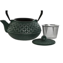 Tetera Oriental DKD Home Decor Verde Negro 16 x 16 x 18 cm