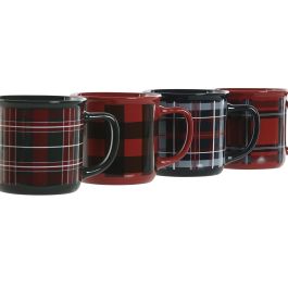 Mug Alpino DKD Home Decor Rojo Verde 10 x 9 x 11.5 cm (6 Unidades)