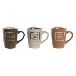 Mug Vintage DKD Home Decor Marron Gris 8.6 x 11 x 10 cm (6 Unidades)