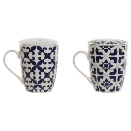 Mug Infusiones Mediterraneo DKD Home Decor Azul Blanco 6 x 10.5 x 8.3 cm (2 Unidades) Precio: 11.9669004114. SKU: B1JDDMVDPJ