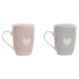 Mug Infusiones Scandi DKD Home Decor Rosa Gris 6 x 10.5 x 8.3 cm (2 Unidades) Precio: 11.9669004114. SKU: B1BAK7Z9TK