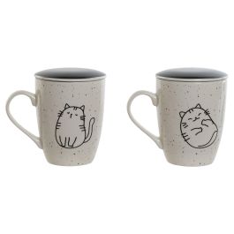 Mug Infusiones Scandi DKD Home Decor Blanco Negro 6 x 10.5 x 8.3 cm (2 Unidades) Precio: 11.9669004114. SKU: B1A4LM4BR9