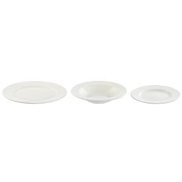 Vajilla Basicos DKD Home Decor Blanco 27 x 2 x 27 cm Set de 18