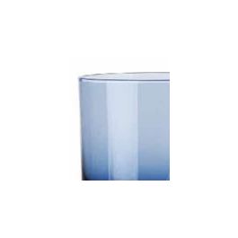 DKD Home Decor Copa Basicos de Cristal Rayado Azul - 160ml - 18.4cm Alto - Set de 6 Copas para Agua, Zumos y Refrescos