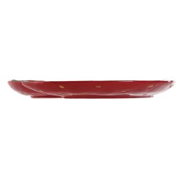 Plato Moderno DKD Home Decor Rojo 31 x 3.5 x 32 cm