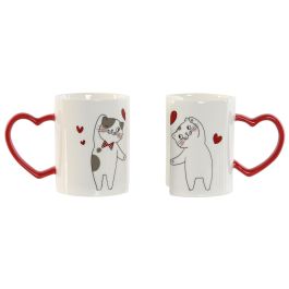 Mug Scandi DKD Home Decor Rojo Blanco 8 x 9.5 x 24 cm Set de 2 Precio: 13.055899455499999. SKU: B15G76STW7