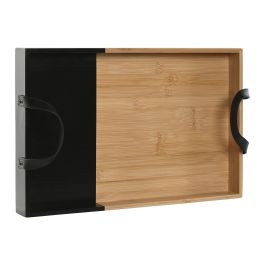 Bandeja Moderno DKD Home Decor Negro Natural 27 x 4.5 x 42 cm