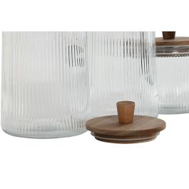 Bote Basicos DKD Home Decor Transparente 12.7 x 24 x 12.7 cm Set de 3