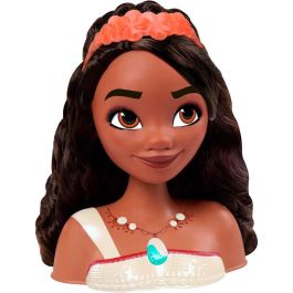Just Play 87048 Busto de Peinado de Moana Disney Princess Juguete para Niñas +3 Años con Accesorios para Cabello