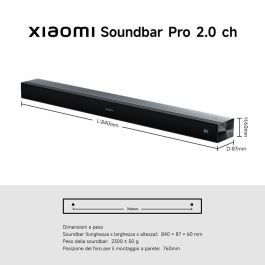 Xiaomi Altavoz para Televisión Soundbar Pro 84W 2.0 EU Negro