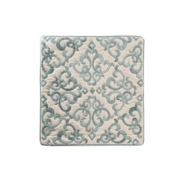 DKD Home Decor Funda de Cojín Tradicional de Polyester Azul con Cremallera 50 x 50 cm
