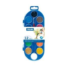 Milán Estuche con 12 pastillas de acuarelas Ø30mm + pincel Precio: 5.50000055. SKU: S7906367