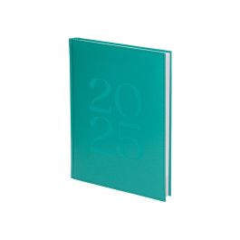 Agenda Encuadernada Liderpapel Creta 170x240 mm 2025 Dia Pagina Color Turquesa Papel 70 gr