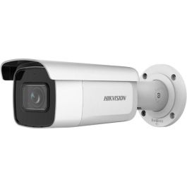 Hikvision Cámara IP Bullet 4MP AcuSense 2.8-12mm Antivandálica IR60 WDR H.265+ IK10 IP67 PoE con Audio y Alarma