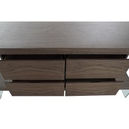 Aparador DKD Home Decor Marrón Transparente Cristal Nogal Madera MDF 160 x 45 x 80 cm