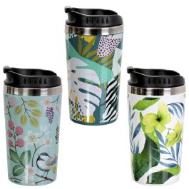 Cook Concept Taza Térmica Take Away Doble Pared Acero Inoxidable 350 ml Tapa Hermética Ideal Bebidas Frías y Calientes