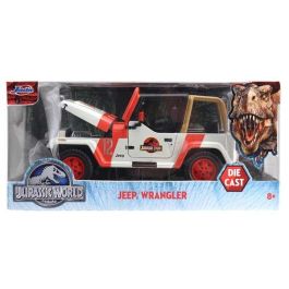 Jada Jurassic Park Jeep Wrangler Escala 1:24 Coche Metal Rueda Libre Apertura Puertas Capo Neumaticos Goma 253253005