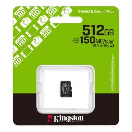 Kingston Canvas Select Plus microSDXC 512GB - Tarjeta de memoria Clase 10, UHS-I, A1, velocidad hasta 150 MB/s