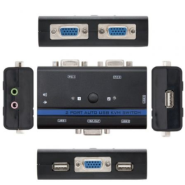 Nanocable 10.12.0001 KVM Switch 2 PC VGA USB Audio Jack 3.5mm 1920x1440 Negro 1.4m Nanocable 10.12.0001 KVM Switch 2 PC VGA USB Audio Jack 3.5mm 1920x1440 Negro 1.4m