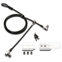 Kensington Candado de seguridad 3 en 1 universal Twin Head con cable y llave de acero al carbón para portátiles
