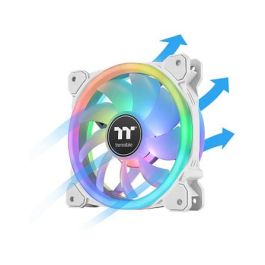 Thermaltake SWAFAN 14 RGB Radiator Fan TT Premium Edition White 3 Pack - Ventilador 140mm RGB, Pack de 3, Blanco, para Radiador