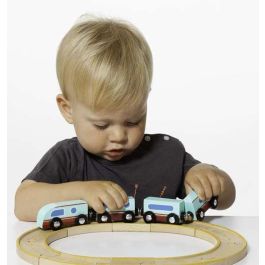 Tren de madera con pista desmontable 34x26.50x7.50 cm Tren de madera con pista desmontable 34x26.50x7.50 cm