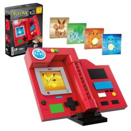 Mega Bloks Hym37 Pokédex Región Kanto Pokémon Construible con Luz y 5 Cartas Lenticulares Intercambiables, Edad +14