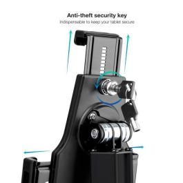 TooQ TQTDS0811 Soporte Tablet Antirrobo Profesional de Sobremesa Ajustable para 7.9-10.5" Aluminio Negro