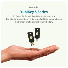 Yubico YubiKey 5C NFC USB-C Seguridad Llave NFC Negro