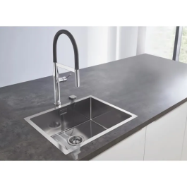 Grohe Fregadero de Acero Inoxidable K700 31726SD0 60-S 55/45 1 Cubeta 500x400x200 mm Instalación Empotrada