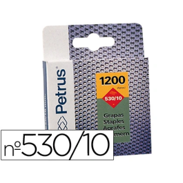 Petrus 77515 Grapas Mod. 530/10mm Cobreadas 1200 Piezas 11.4 x 10 mm Precio: 3.50000002. SKU: S7918142
