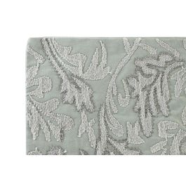 DKD Home Decor Funda Cojin Verde 50x50 cm Algodon Poliester Floral Cierre Cremallera Oculta