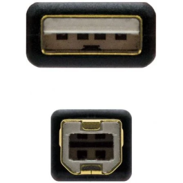 Cable USB 2.0 A a USB B NANOCABLE 10.01.1203 Negro 3 m (1 unidad)