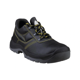 Deltaplus Zapatos de seguridad en piel crupon pigmentada, suela PU bi densidad, color negro, talla 38