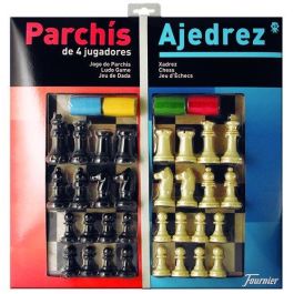 Fournier Juego de mesa Parchís y Ajedrez para 4 jugadores, tablero grande 40x40 cm con cubiletes y fichas Precio: 20.50000029. SKU: S8408007