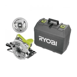 Ryobi Sierra Circular 1600W - 190mm con 2 Hojas (48 y 24 dientes) y Láser - Incluye Maletín