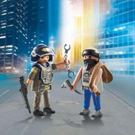 Figura policía con ladrón playmobil