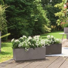 Lechuza LEC4008789156501 Jardiniere Balconera Piedra 50 - 50x19x19 cm - Kit Completo - Gris Piedra - 8 L