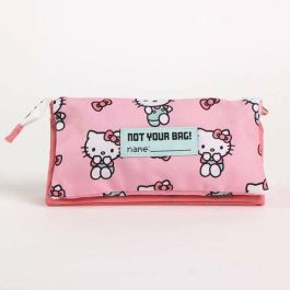 Cerdá Estuche Portatodo Hello Kitty con 3 Compartimentos - Color Rosa (Pink) - Medidas: 2.2 x 1.1 x 22.5 cm