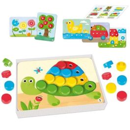 Juego educativo mosaico baby color de madera goula 26 piezas 30x22x5 cm